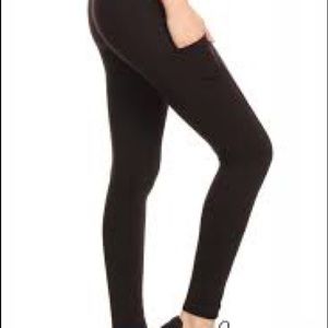 Shosho winter fleece tummy control leggings NWT